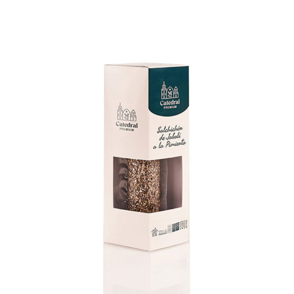Salchichón de Jabalí con Pimienta 250 g Estuchado - Imagen 2